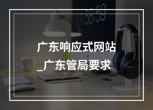 广东响应式网站_广东管局要求