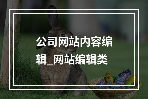公司网站内容编辑_网站编辑类