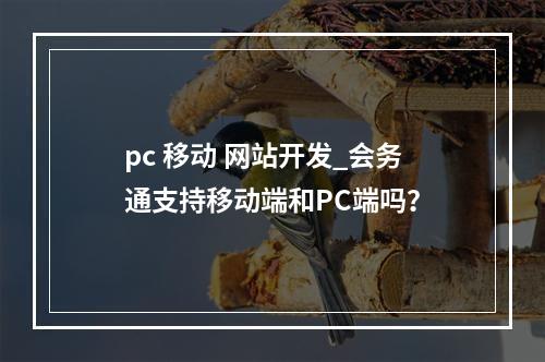 pc 移动 网站开发_会务通支持移动端和PC端吗?