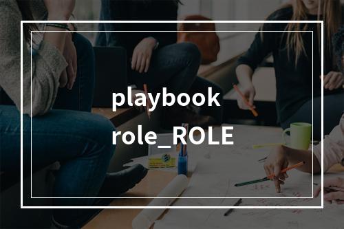 playbook role_ROLE