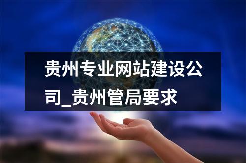 贵州专业网站建设公司_贵州管局要求