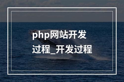 php网站开发过程_开发过程