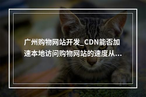 广州购物网站开发_CDN能否加速本地访问购物网站的速度从而抢购商品?
