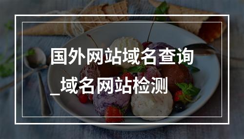 国外网站域名查询_域名网站检测