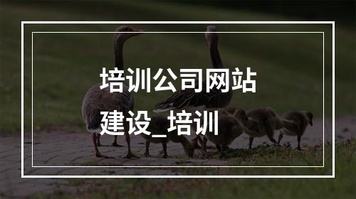 培训公司网站建设_培训