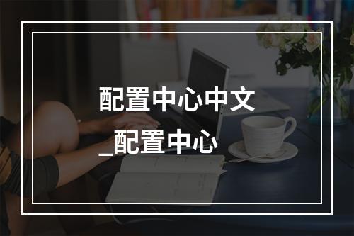 配置中心中文_配置中心