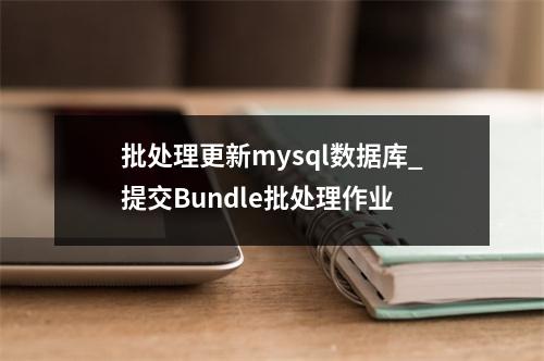 批处理更新mysql数据库_提交Bundle批处理作业