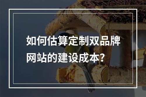 如何估算定制双品牌网站的建设成本?