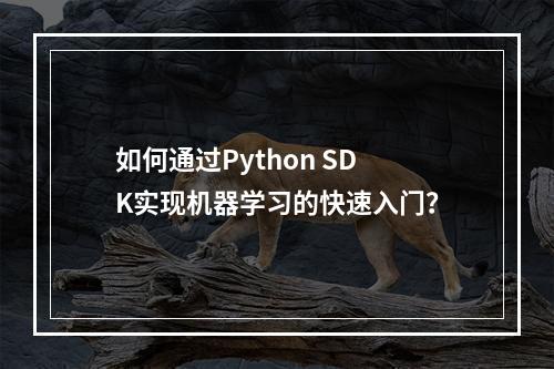 如何通过Python SDK实现机器学习的快速入门?