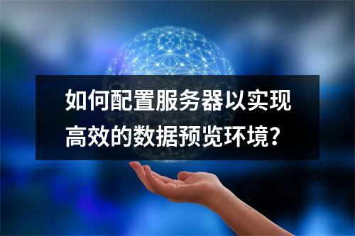 如何配置服务器以实现高效的数据预览环境?