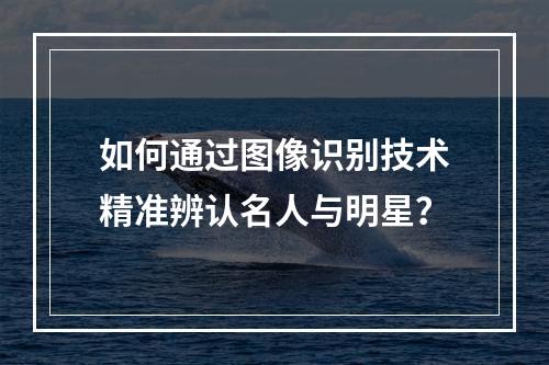 如何通过图像识别技术精准辨认名人与明星?