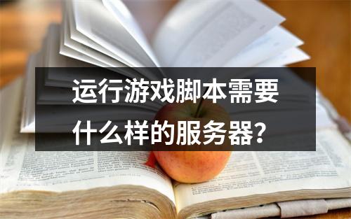 运行游戏脚本需要什么样的服务器?