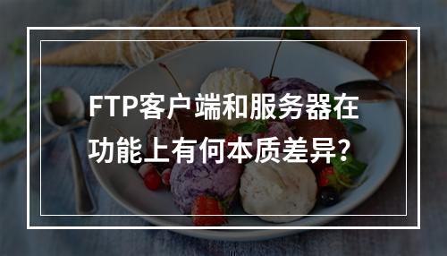 FTP客户端和服务器在功能上有何本质差异?