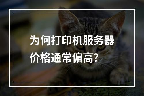 为何打印机服务器价格通常偏高?