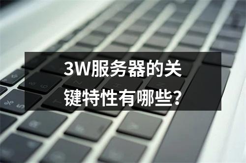 3W服务器的关键特性有哪些?