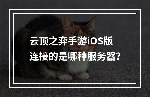 云顶之弈手游iOS版连接的是哪种服务器?
