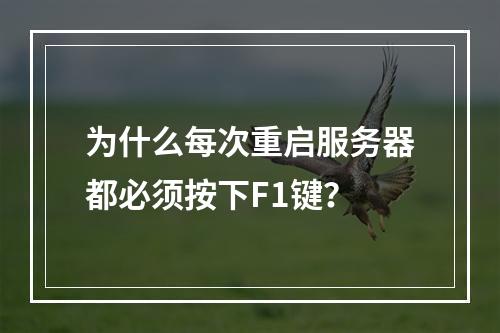 为什么每次重启服务器都必须按下F1键?