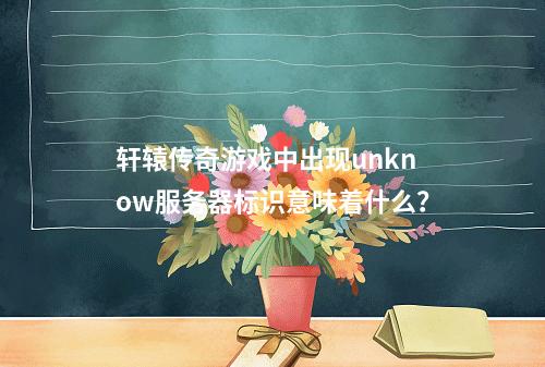 轩辕传奇游戏中出现unknow服务器标识意味着什么?