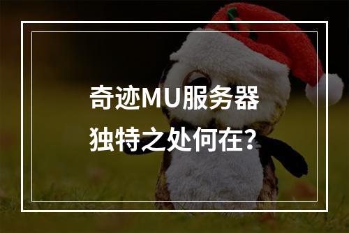 奇迹MU服务器独特之处何在?