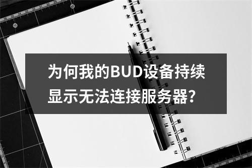 为何我的BUD设备持续显示无法连接服务器?