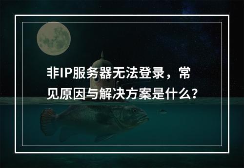非IP服务器无法登录,常见原因与解决方案是什么?