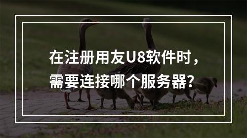 在注册用友U8软件时,需要连接哪个服务器?