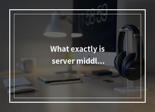 What exactly is server middleware in English?