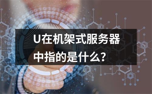 U在机架式服务器中指的是什么?