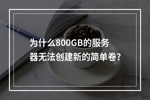 为什么800GB的服务器无法创建新的简单卷?