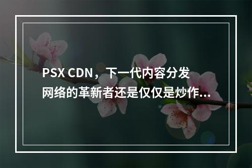 PSX CDN,下一代内容分发网络的革新者还是仅仅是炒作?