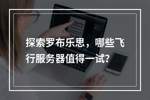 探索罗布乐思,哪些飞行服务器值得一试?
