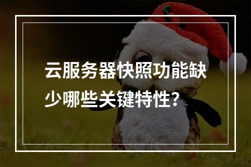 云服务器快照功能缺少哪些关键特性?