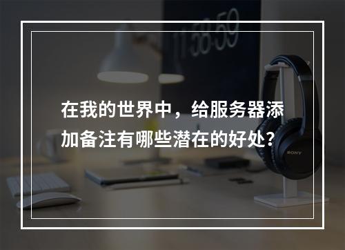 在我的世界中,给服务器添加备注有哪些潜在的好处?