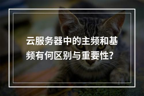云服务器中的主频和基频有何区别与重要性?