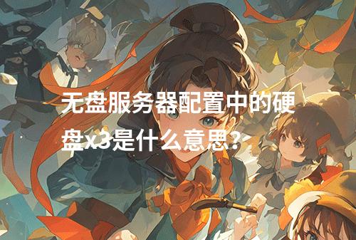 无盘服务器配置中的硬盘x3是什么意思?