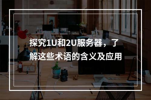 探究1U和2U服务器,了解这些术语的含义及应用