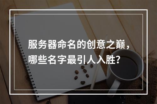 服务器命名的创意之巅,哪些名字最引人入胜?