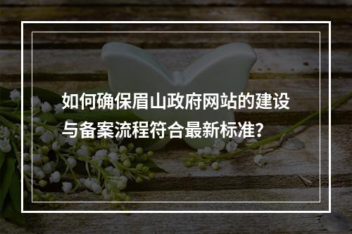 如何确保眉山政府网站的建设与备案流程符合最新标准?