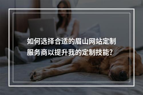 如何选择合适的眉山网站定制服务商以提升我的定制技能?