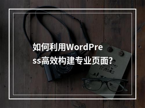 如何利用WordPress高效构建专业页面?