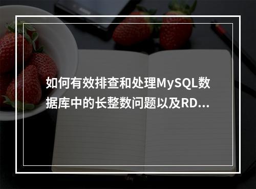 如何有效排查和处理MySQL数据库中的长整数问题以及RDS for MySQL的长事务?