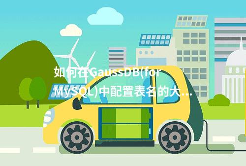 如何在GaussDB(for MySQL)中配置表名的大小写敏感设置?