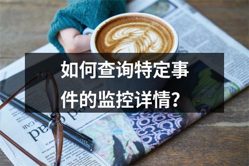 如何查询特定事件的监控详情?