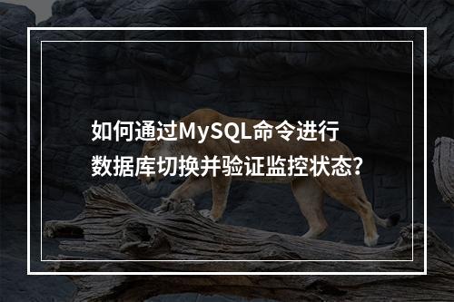 如何通过MySQL命令进行数据库切换并验证监控状态?