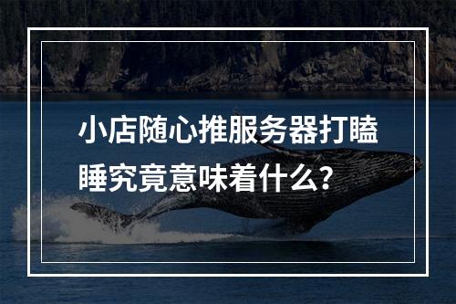 小店随心推服务器打瞌睡究竟意味着什么?