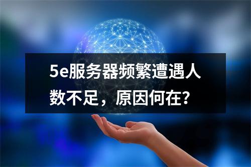 5e服务器频繁遭遇人数不足,原因何在?