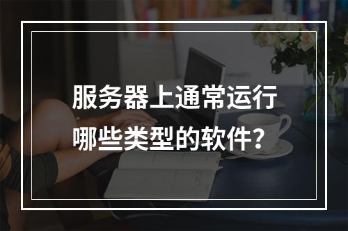 服务器上通常运行哪些类型的软件?