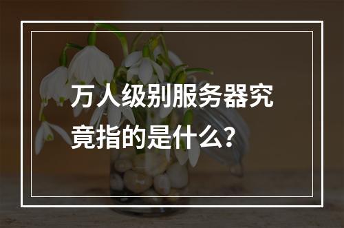 万人级别服务器究竟指的是什么?