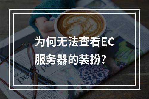 为何无法查看EC服务器的装扮?