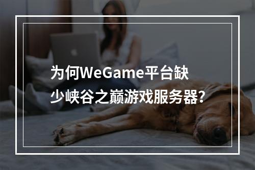 为何WeGame平台缺少峡谷之巅游戏服务器?